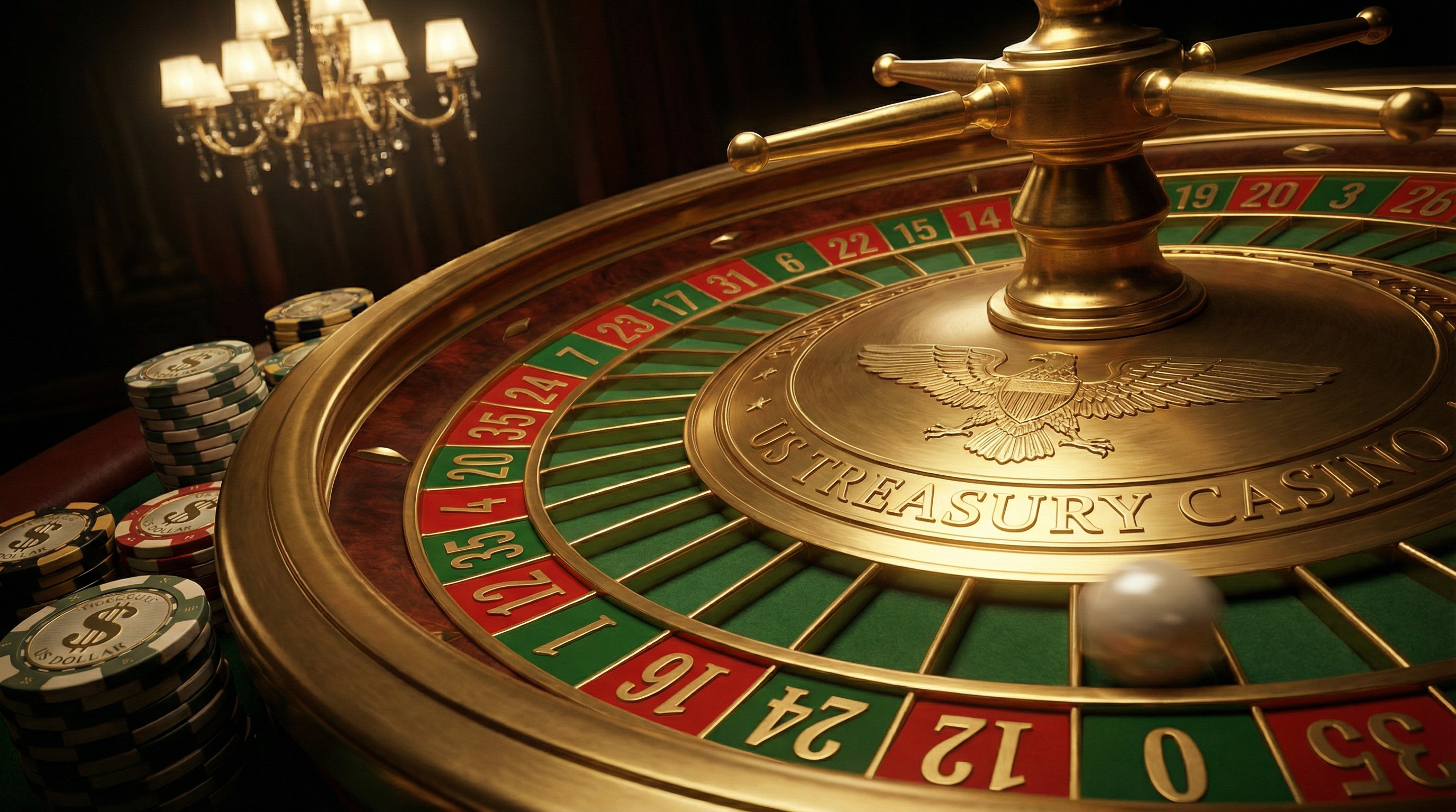 Detalhe da Roda de Roleta - Números e Cores